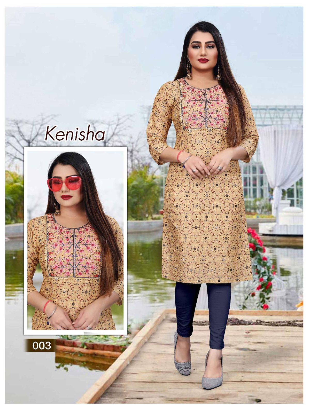 Trendy Kenisha Printed Regular Wear Wholesale Kurti Collection